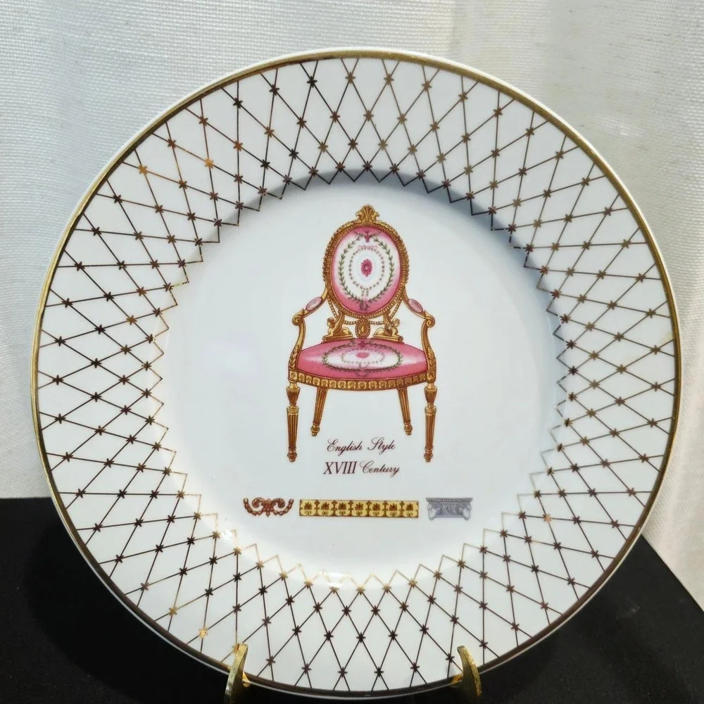 French‎ Chairs Collection Email de Limoges Porcelain Plates Wall Home Decor